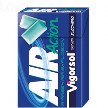 Chewing Gum Vigorsol Air Action Blu. Astuccio - Perfetti 29 gr 9602300