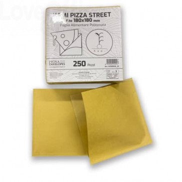 Pizza Street in carta paglia Pigna Envelopes Kami 80gr + 9gr PE - 18x18 cm (conf.250)