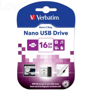 Chiavetta USB Verbatim Store'n Stay NANO - 16 GB - USB 2.0 - 97464