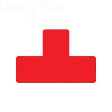 Sticker per pavimenti a T - 15x5 cm - Tarifold Rosso - B197303 (conf.10)