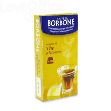 Capsule di preparato solubile per tè al limone 9 gr compatibili Caffe Borbone Nespresso (conf.10)