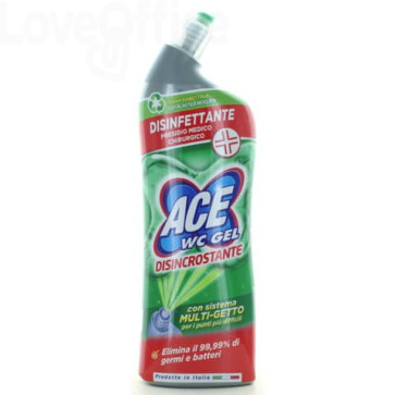 Detergente per WC liquido multigetto in gel - PMC - 700 ml Ace disincrostante