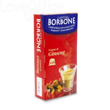 Capsule di preparato solubile per caffè al latte e ginseng 6,5 gr compatibili Caffe Borbone Nespresso (conf.10)