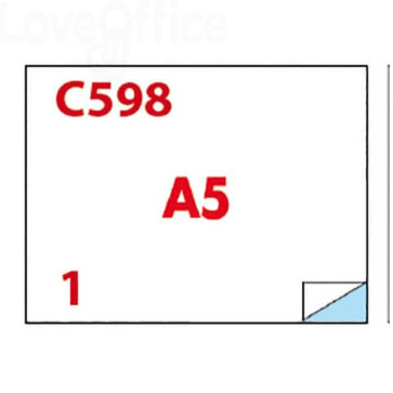 Etichette Bianche Copiatabu C598 laser/inkjet 2 et./foglio - Markin 210x148,5 mm - X210C598 (conf.100 fogli)