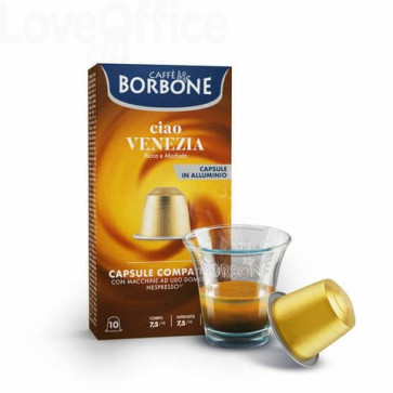 Capsule compatibili Respresso alluminio Caffe Borbone qualità Ciao Venezia (conf.100)