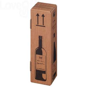 Scatole per bottiglie Wine Pack Bong una bottiglia - 10,5x10,5x42 cm (conf.20)