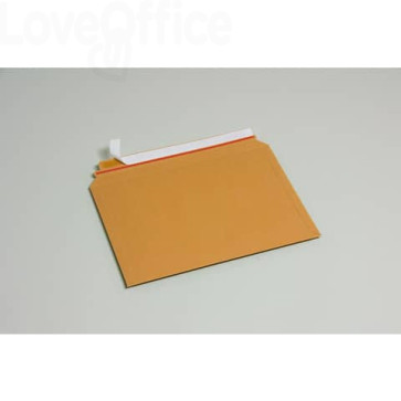 Buste a sacco in cartoncino teso Avana apertura lato lungo Cart Pack Bong 22,4x17x2,5 cm - formato A5, DVD - 450g/m² (conf.200)