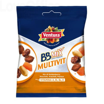Misto di frutta secca e sgusciata BB Extra Pocket Ventura multivitaminico 50 gr (conf.da 12)