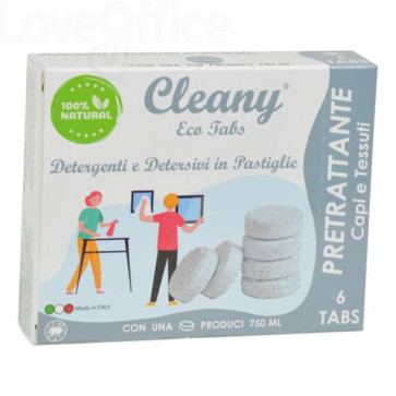 Pretrattante igienizzante capi e tessuti in pastiglie CLEANY Eco tabs neutro - CLT700 (conf.6)