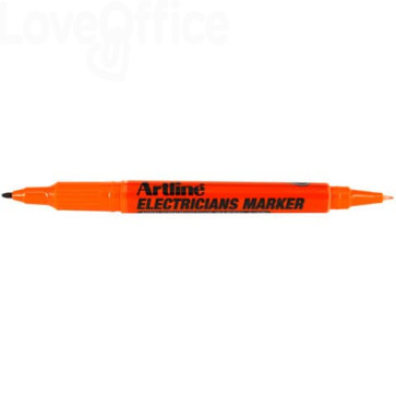 Pennarello indelebile Arancione per materiale elettrico Artline Electicians - doppia punta 0,4-1 mm