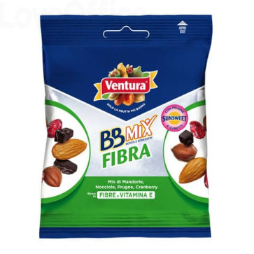 Misto di frutta secca e sgusciata BB Extra Pocket Ventura fibra 50 gr (conf.da 12)