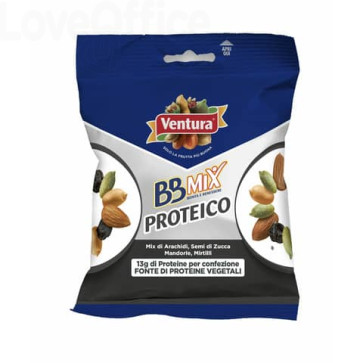 Misto di frutta secca e sgusciata BB Extra Pocket Ventura proteico - 50 gr (conf.da 12)