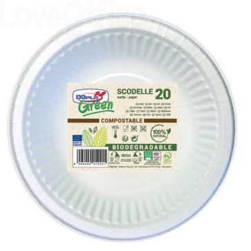 Scodelle carta Fluted Bio-Coated Dopla Green 450 ml (conf.20)