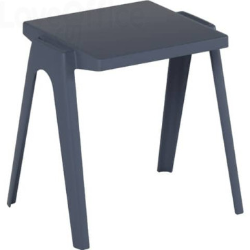 Tavolo impilabile in PPL riciclato utilizzabile indoor/outdoor 60x60x64 cm Motris Grigio - EN-CT4NI
