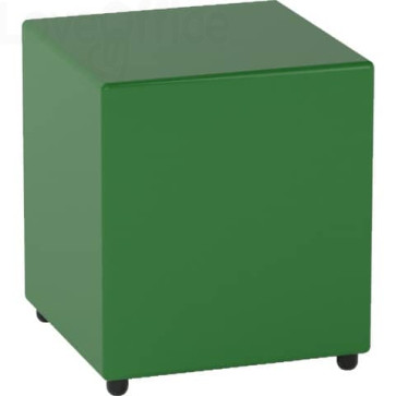 Pouf in similpelle cubico 40x40x46 cm Motris Verde PSRT40SPNI05