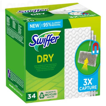 607 Panni ricarica per pavimenti Swiffer Dry bianco - PG200 (conf.32) 12.98  - Nuovi - LoveOffice®