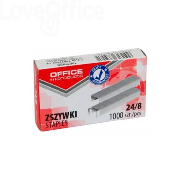 Punti metallici 24/8 Office Products conf.1000 pz