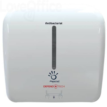 Dispenser autocut Universus antibatterico Defend Tech 33,3 x 32,1 x 22,6 cm Papernet Manuale