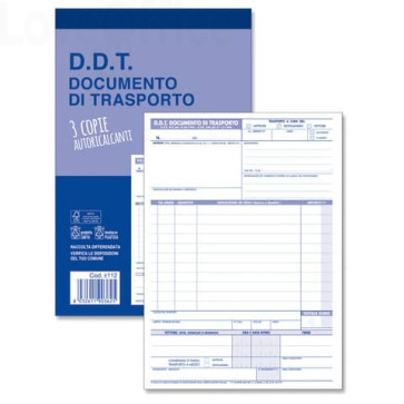 Blocco DDT mittente - destinatario - vettore 50x3 copie - 14x21 cm 0112N