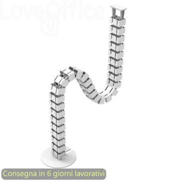 Salita cavi snodata per scrivanie Grigio alluminio Bridge Artexport Grigio alluminio - 3-CBAD0017-EC