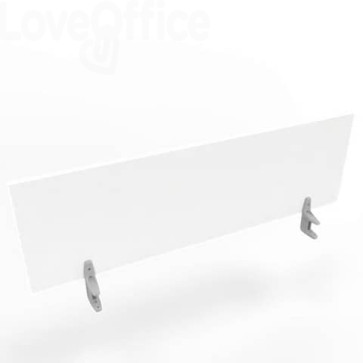 Pannello divisorio in melaminico Bianco per scrivanie singole 140xh.42 cm linea Practika Quadrifoglio - CODI140-BA