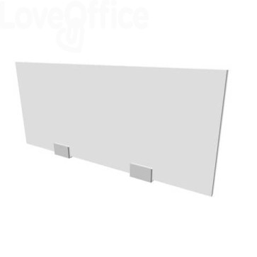 Pannello divisorio in melaminico Grigio per bench 80xh.35 cm linea Practika Quadrifoglio - CODB080-GR