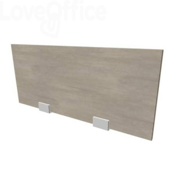 Pannello divisorio in melaminico cemento per bench 80xh.35 cm linea Practika Quadrifoglio - CODB080-CL