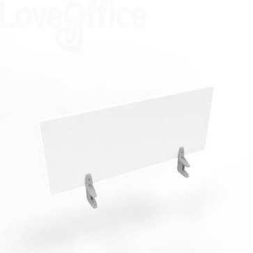Pannello divisorio in melaminico Bianco per scrivanie singole 100xh.42 cm linea Practika Quadrifoglio - CODI100-BA
