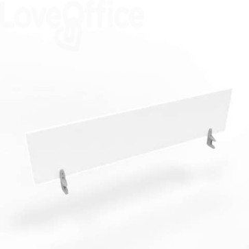 Pannello divisorio in melaminico Bianco per scrivanie singole 180xh.42 cm linea Practika Quadrifoglio - CODI180-BA