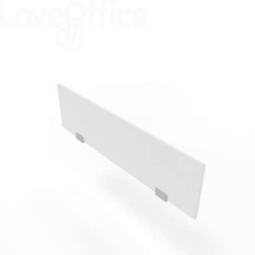 Pannello divisorio in melaminico Bianco per bench 120xh.35 cm linea Practika Quadrifoglio - CODB120-BA