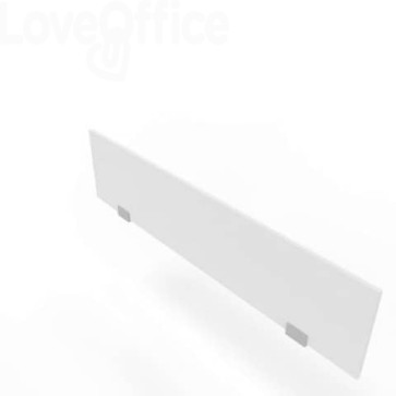 Pannello divisorio in melaminico Bianco per bench 140xh.35 cm linea Practika Quadrifoglio - CODB140-BA