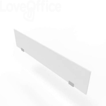 Pannello divisorio in melaminico Bianco per bench 160xh.35 cm linea Practika Quadrifoglio - CODB160-BA