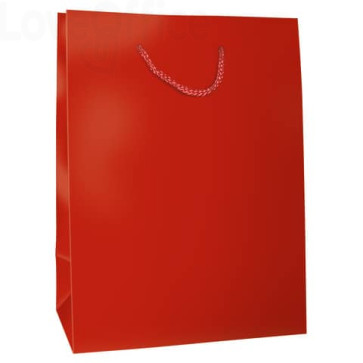 Sacchetti da regalo Rosso opaco Biembi misura M - 18x23x10,5 cm - BXS202O20B (conf.6)