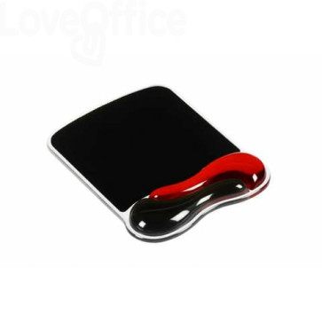 Tappetino per mouse Kensington Duo Gel Wave Nero/rosso 62402