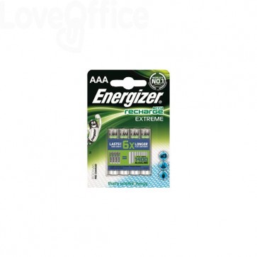 Batterie Ricaricabili Energizer - ministilo - AAA - 800 mAh - E3006224400 (conf.4)