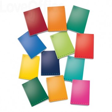 Pigna Monocromo - Quaderni a quadretti 5 mm, Formato A5, Colori assortiti,  Confezione da 10 : : Cancelleria e prodotti per ufficio
