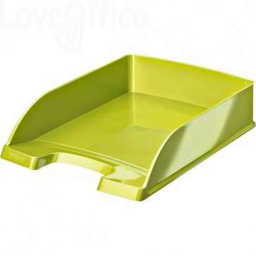 Vaschette portadocumenti Leitz Plus Standard Wow - 25,5x36x7 cm - Verde lime perlato (Conf.5)