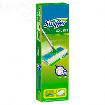 607 Starter Kit catturapolvere Swiffer MAXI - XXL - Verde - scopa + 8 panni  20.39 - Pulizia e Igiene - LoveOffice®