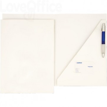 Cartelline con lembi ad incastro - 4company - presentazioni - 300 g/m² - 23x32 cm - Bianco (conf.10)