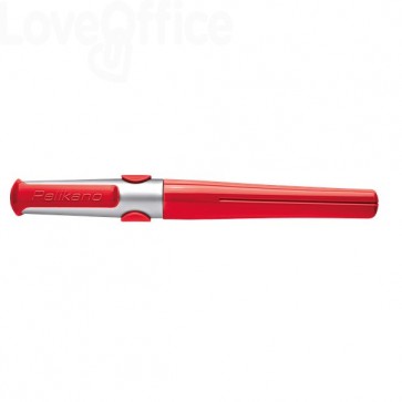 Penna Stilo Pelikano Pelikan - fusto Rosso chiaro - per destrorsi - inchiostro Blu - punta fine