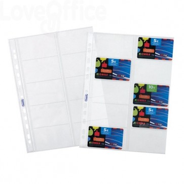 Buste a foratura universale Favorit porta cards - 22x30 cm - Trasparente (conf.10)