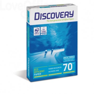 Risme di carta Bianca Discovery 70 - A4 - 70 g/m² (pallet 240 risme)