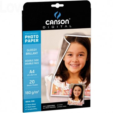 Canson Carta fotografica A3 per stampanti Ink-jet Performance - Glossy - 210 g/m² (conf.50)