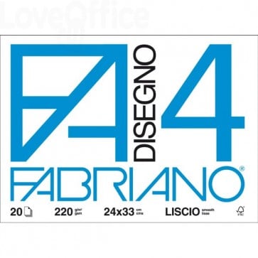 399 Album disegno Fabriano F4 - Liscio - 24x33 cm - 220 g/m² - 20