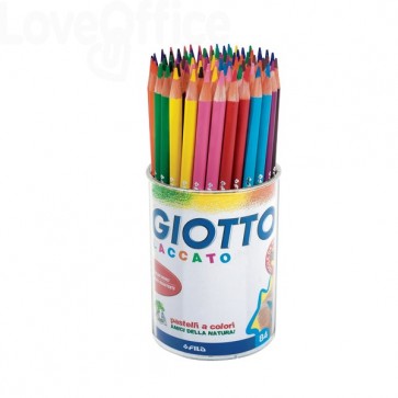 2123 Barattolo Pastelli colorati GIOTTO - laccato - 3,3 mm - da 3 anni in  poi (conf.84) 30.58 - Cancelleria e Penne - LoveOffice®