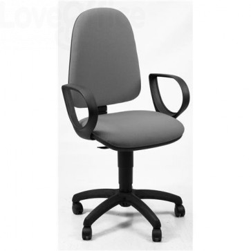 sedia ufficio girevole di colore grigio