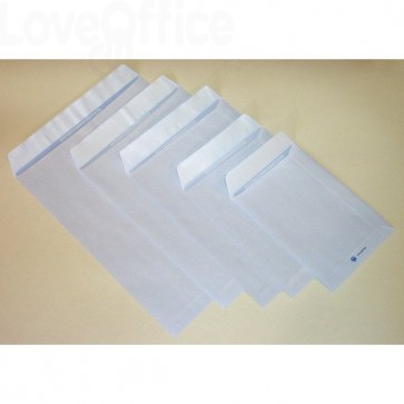 Buste a sacco con strip Pigna - Bianco - 23x33 cm - 80 g/m² - strip - 0654573 (conf.20)