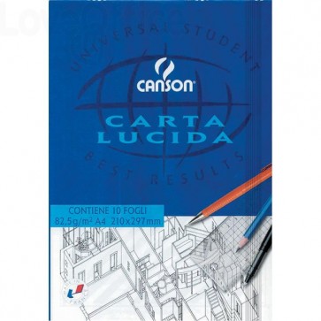 413 Blocco disegno carta lucida Canson - A4 - 90/95 g/m² - 50 fogli -  200757201 6.27 - Cancelleria e Penne - LoveOffice®
