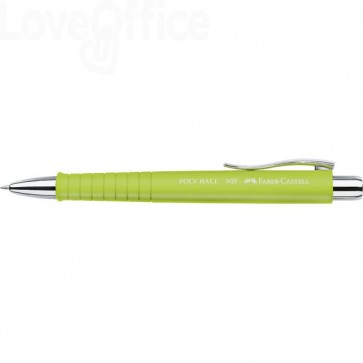 Penna a sfera a scatto Polyball Faber Castell - punta XB - Tratto 1,2 mm - lime