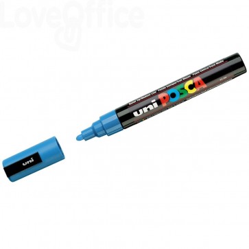 476 Pennarello Uniposca a tempera - Uniposca Azzurro Uni-Ball - punta tonda  - 1,8-2,5 mm 3.45 - Cancelleria e Penne - LoveOffice®